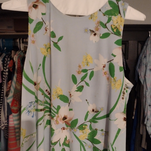 ANNE KLEIN Watercolor Bloom Print Dress